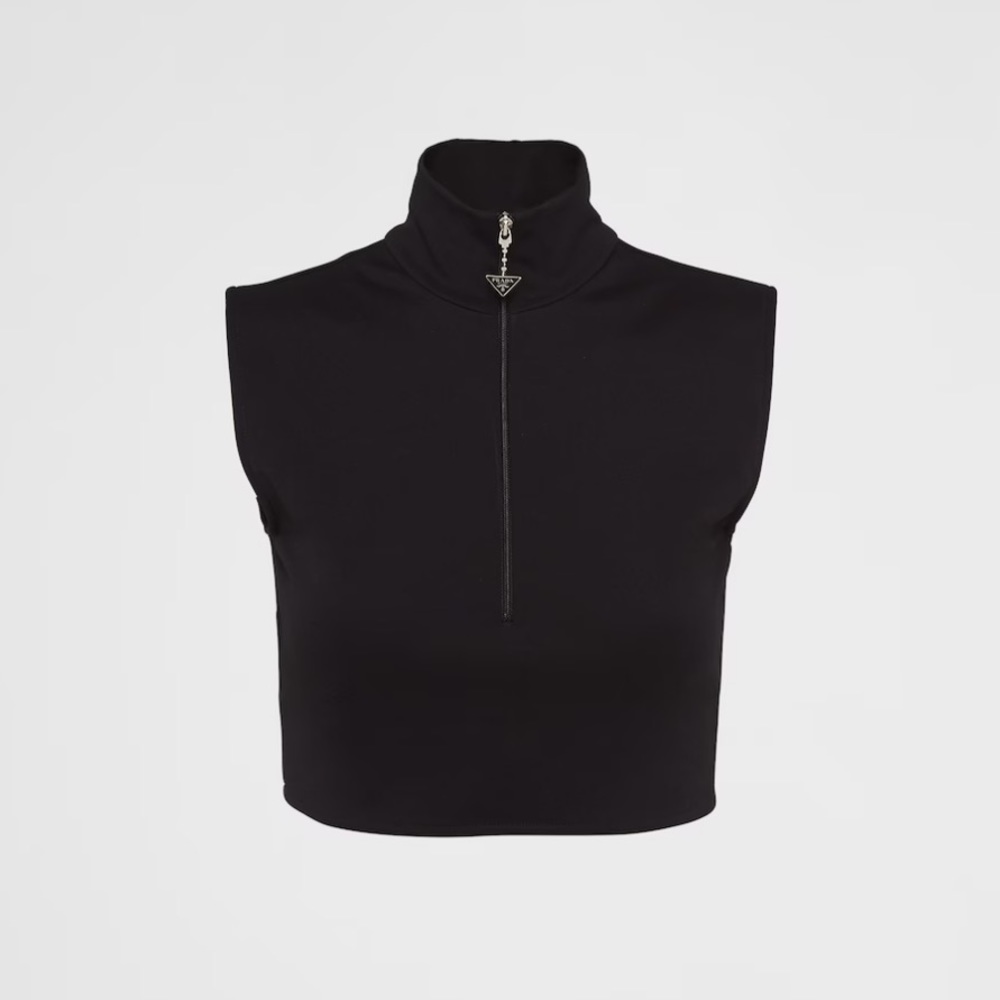 prada stretch jersey crop top 🐀